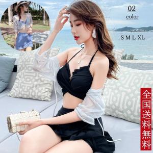 水着 レディース 3点セット 夏 バンドゥ パレオ リゾート