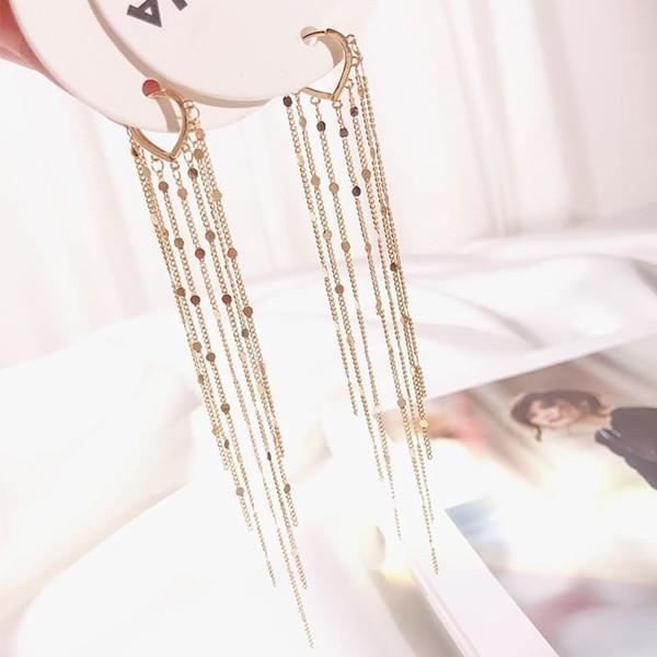 揺れ揺れピアス レディース 揺れる  チェーン ロングピアス   かわいい 大人 18金仕上げ  プ...