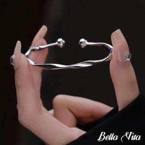 ブレスレット バングル シルバー925 メッシュ 網 あみ 編み ツイスト