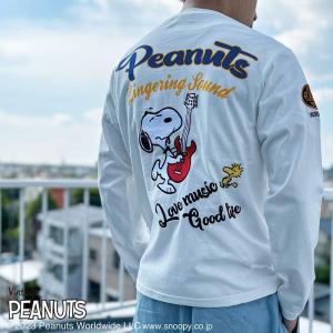 長袖Tシャツ スヌーピー SNOOPY ロンT フラッグスタッフ FLAGSTAFF 刺繍 メンズ レディース PEANUTS ピーナッツ｜ll-factory