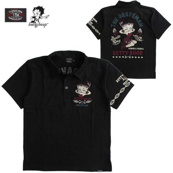 ベティーブープ ポロシャツ 半袖 Betty Boop メンズ レディース The BRAVE-MA...