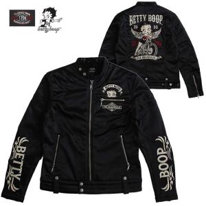 ベティーブープ Betty Boop ボンディング シングルライダースジャケット メンズ レディース The BRAVE-MAN ザ・ブレイブマン｜ll-factory