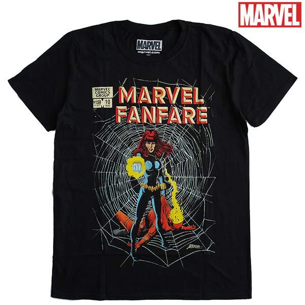 Tシャツ メンズ 半袖 ブラック・ウィドウ Marvel Fanfare マーベルファンファーレ M...