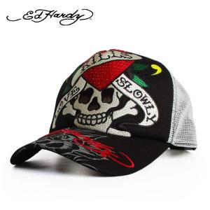 【美品】エドハーディー キャップ ラインストーン Ed Hardy（エドハーディー） ラインストーン メッシュキャップ