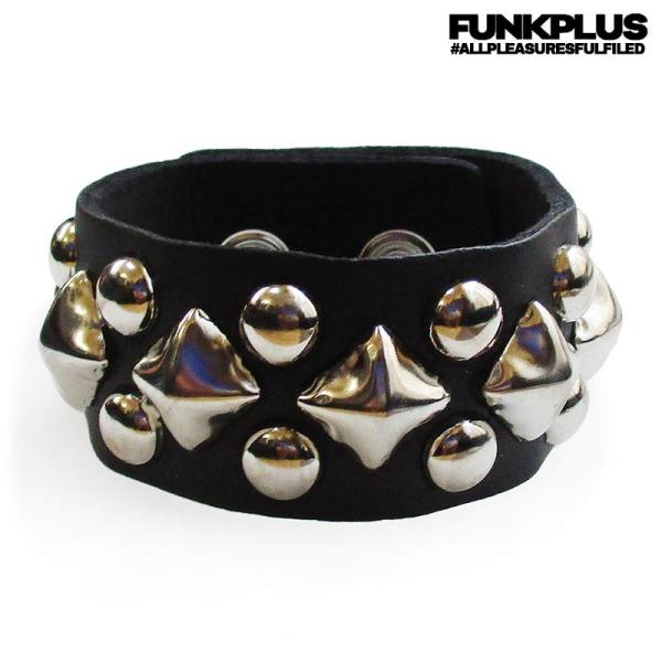 FUNK PLUS ファンクプラス リストバンド メンズ バックル ブラック FMB101 パンク ...
