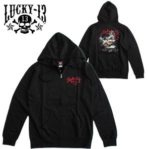 ラッキー13 LUCKY13 パーカー レディース TATOO ロカビリー｜ll-factory