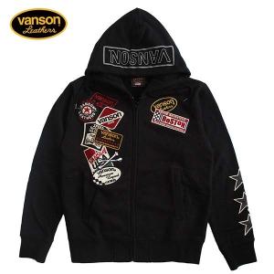 VANSON（バンソン） メンズ ZIPパーカー スウェット さがらワッペン