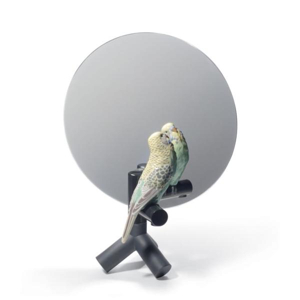 Lladro （リヤドロ） 鸚鵡 雄武 インコ 鳥 とり トリ 動物  「オウムの鏡 #7849」