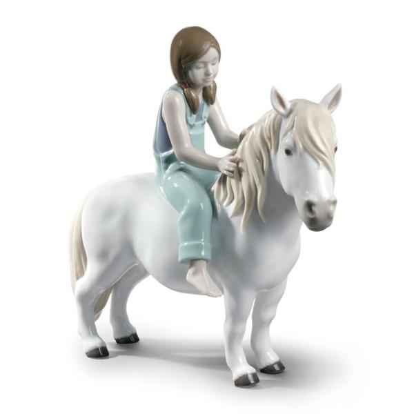 Lladro （リヤドロ） 馬 動物 少女 「ポニーと少女 #9139」 ウマ うま   