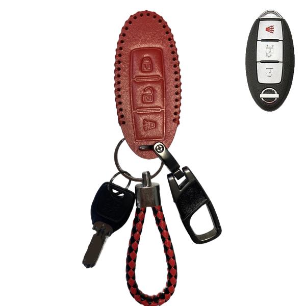 NISSAN 日産 エクストレイル ルークス 高級 レザー 本革 スマートキー ケース キー カバー...