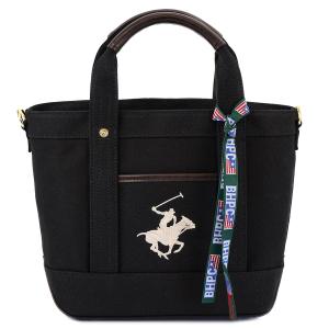 BEVERLY HILLS POLO CLUB ビバリーヒルズポロクラブ トートバッグ BH1006N レディース XSサイズ 斜めがけ BK/BK/WH ブラック×ホワイト