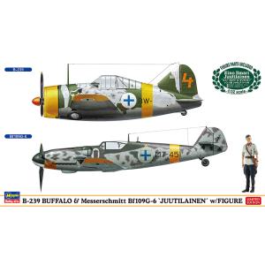 ハセガワ　1/72 B-239 バッファロー &amp; メッサーシュミット Bf109G-6 “ユーティラ...