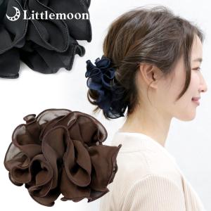 シュシュ シフォン 透け感 オーガンジー 軽い ヘアアクセサリー 大きめ ヘアゴム 追跡可能メール便対応 クレマ｜lmcasual