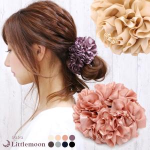 シュシュ サテン パール ヘアアクセサリー 大きめ ヘアゴム 追跡可能メール便対応 フランカ｜lmcasual