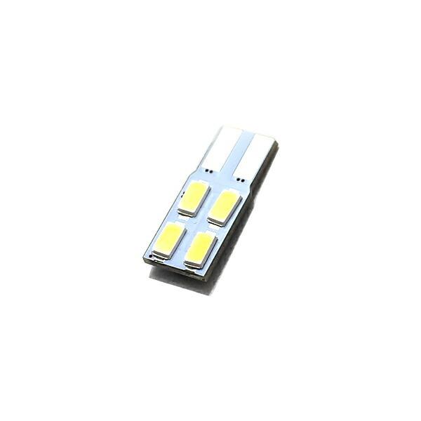 【ハイブリッド車対応】T10ウエッジ球 5630SMD4連  無極性 LED ホワイト