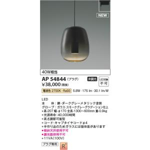 AP54844 ペンダントライト LED一体型 非調光 40W相当 電気工事不要タイプ プラグタイプ...