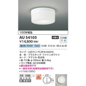 KOIZUMI（コイズミ） AU54789 60W相当 電球色 防雨防湿型シーリング