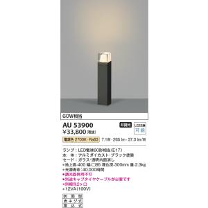 AU53900 エクステリア ガーデンライト 60W相当 LEDランプ交換可能型 非調光 電球色 防...