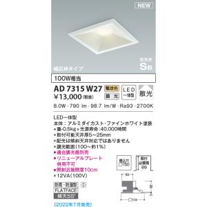 KOIZUMI（コイズミ） AD7206W27 ダウンライト LED一体型 防雨・防湿型