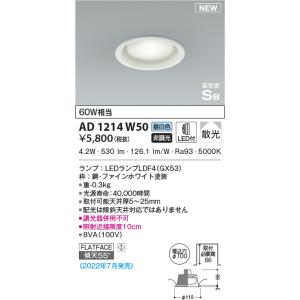 KOIZUMI（コイズミ） AD1206W27 ダウンライト LEDランプ交換可能型 非