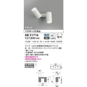KOIZUMI（コイズミ） AB51714 ブラケットライト スポットライト LED