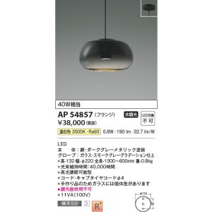 AP54857 ペンダントライト LED一体型 非調光 40W相当 傾斜天井取付可能 フランジタイプ...