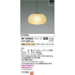 AP54828 ペンダントライト LED一体型 非調光 60W相当 プラグタイプ Mat×glass...