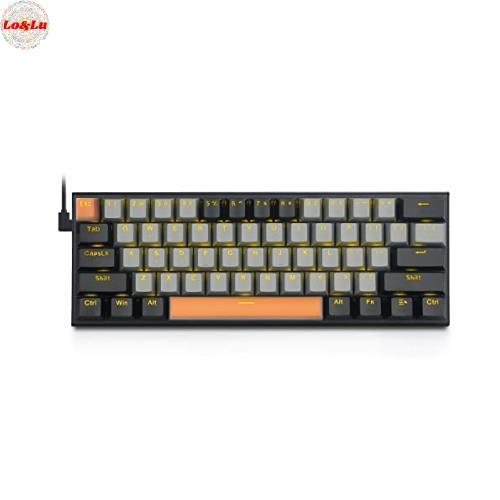 e元素メカニカルキーボード61キー 赤軸を採用のゲーミングキーボード 黄色のLED