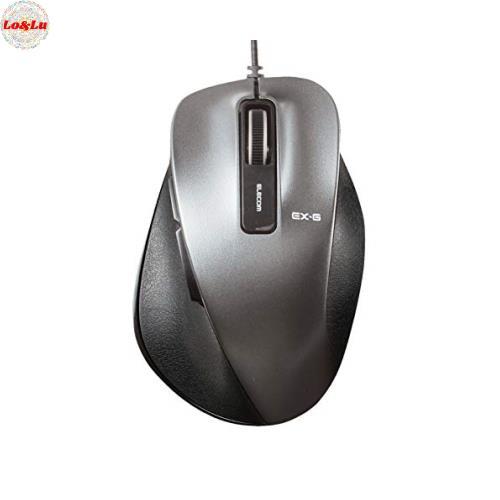 エレコム USB マウス 有線 Mサイズ 5ボタン(戻る・進むボタン搭載) BlueLED 握り