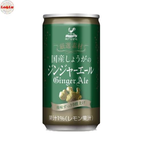 神戸居留地 厳選素材 国産しょうがのジンジャーエール 缶 185ml×20本 [ 国産生