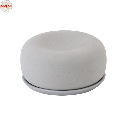 無印良品 アロマストーン 皿付・グレー 直径65×30mm 02868291