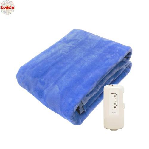 コイズミ 電気毛布 敷毛布 丸洗い可 頭寒足熱配線 ダニ退治 140×80cm ブルー KD