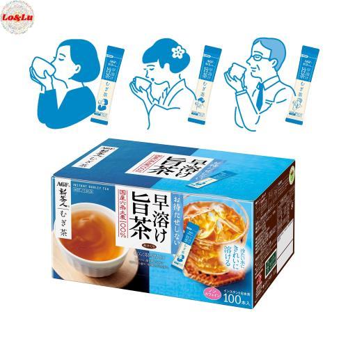 AGF(エージーエフ) 新茶人 早溶け旨茶 むぎ茶 スティック 100本 【 お茶 スティ