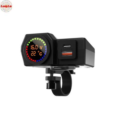 SHEAWA バイク USB電源 充電器 USBポート QC3.0 USB-PD Type-C 温度...