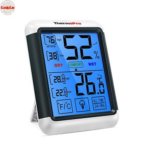 ThermoProサーモプロ 湿度計デジタル 温湿度計室内 LCD大画面温度計 最高最低温