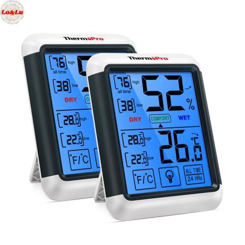 ThermoProサーモプロ 湿度計デジタル 温湿度計室内 LCD大画面温度計 最高最低温