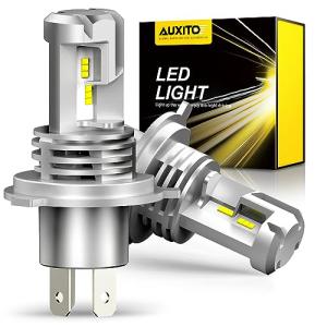 AUXITO H4 Hi/Lo LEDヘッドライト 車用 新基準車検対応 ZES LEDチップ搭載 3倍明るさUP ほぼ純正ハロゲンサイズの登場 高輝度 6500K 12V車対応(ハイ｜loandlu