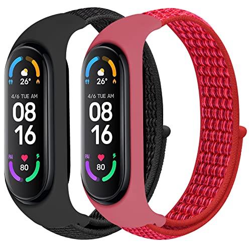 JMIOストラップはXiaomi Mi band7/6/5/4/3互換性があり、柔らかく、快適で、通...