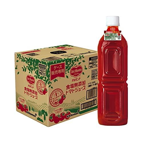 デルモンテ 食塩無添加トマトジュース [ラベルレス] 900g×12本 ボトル