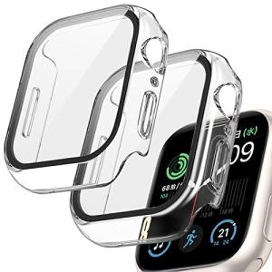 【2個入り】FALSAD Apple Watch カバー Se2/Se/Series6/5/4 対応アップルウォッチ ケース 40mm 44mm, 防水PC素材とガラスフィルム一体型 iwatch 保護｜loandlu