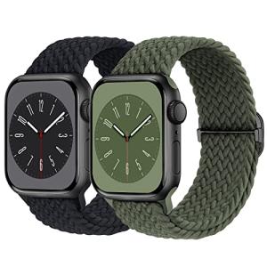 【2枚入り】Butifacion コンパチブル Apple Watch バンド 41mm 40mm 38mm ナイロン製 アップルウォッチ バンド 伸縮性 iwatch ベルト Series 9/8/7/S｜loandlu