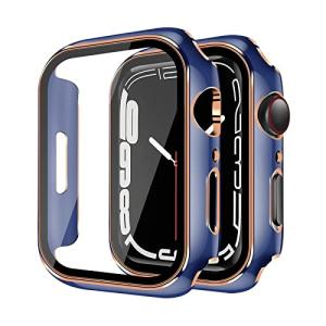 【2枚】YUGYUG for Apple Watch ケース 49mm 45mm 44mm 41mm 40mm 対応 Apple Watch カバー Series 9/8/7 45mm 日本旭硝子材 二重構造 アップルウォ｜loandlu