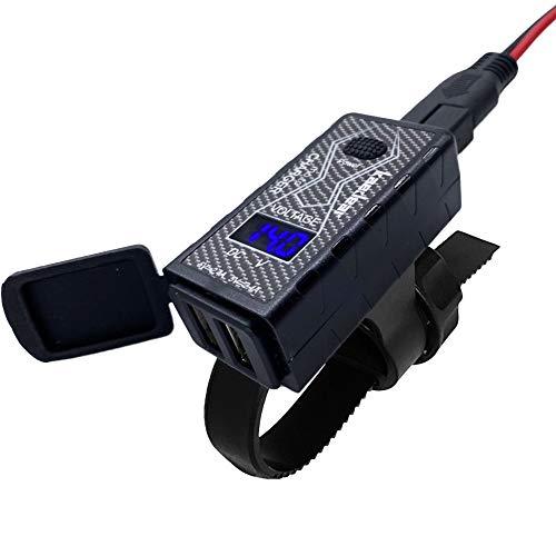 Kaedear (カエディア) バイク USB電源 防水 バイク専用 USB スマホ 充電 電圧計 ...