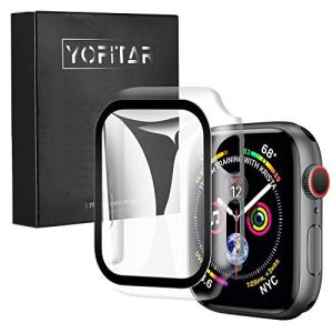 YOFITAR Apple Watch 用 ケース series6/SE/5/4 44mm アップルウォッチ保護カバー ガラスフィルム 一体型 PC素材 全面保護 超薄型 装着簡単 耐衝撃