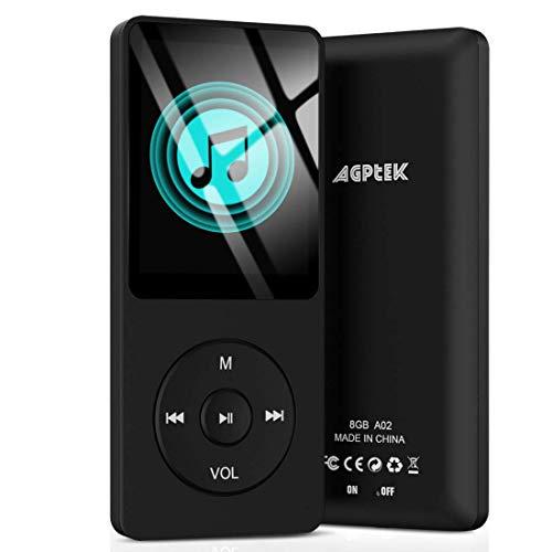 AGPtEK A02 音楽再生なら最大70時間のロスレスサウンドMP3プレーヤー（容量8GB)(ブラ...