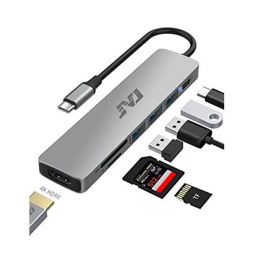 USB C ハブ 7-in-1 USBC 変換アダプタ タイプc ハブ [ 4K HDMI/PD急速...