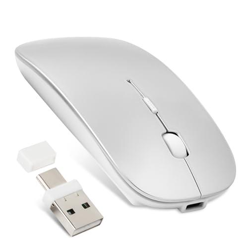 マウス Bluetooth Type-C充電式 ワイヤレスマウス 静音 充電式 薄型 小型 2.4G...