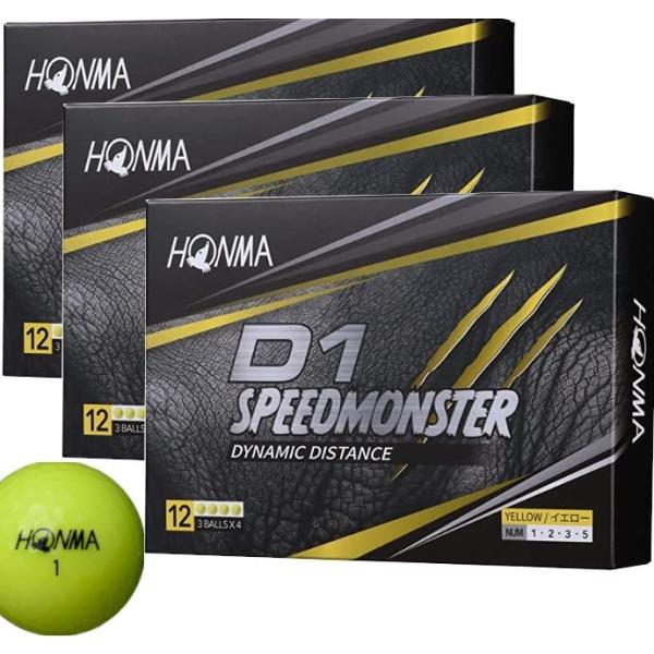 本間ゴルフ HONMA ボール D1 スピードモンスター ボール 3ダースセット 3ダース(36個入...