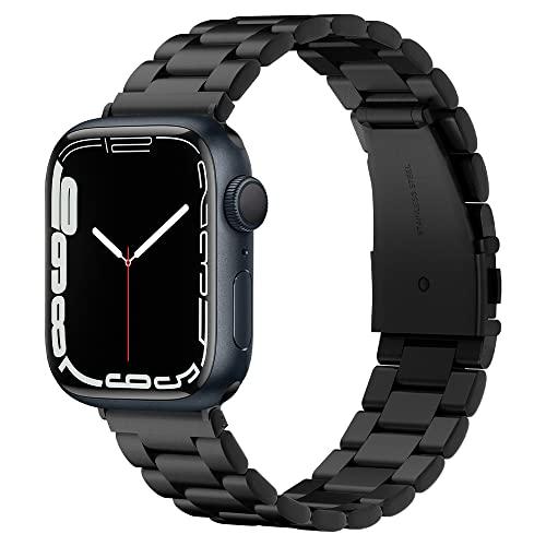 Apple Watch バンド ステンレス製 49mm 45mm 44mm 42mm ブラック 調整...