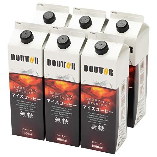 ドトールコーヒー dark roast リキッドコーヒー無糖 1000ml×6箱